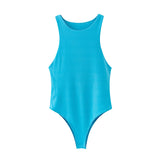 Women Solid Bodycon Club Bodysuit