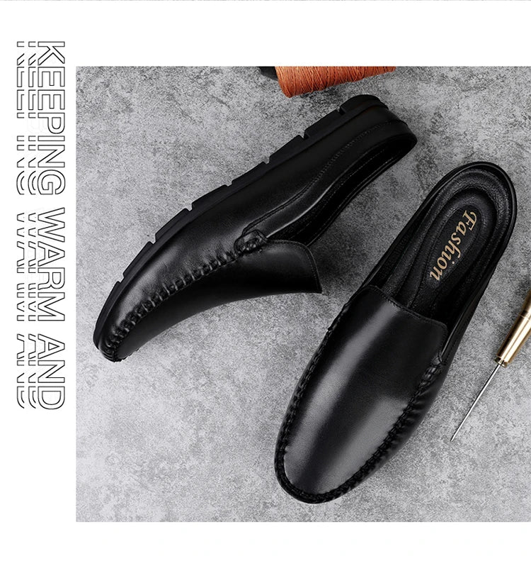 Men’s Summer Leather Mules