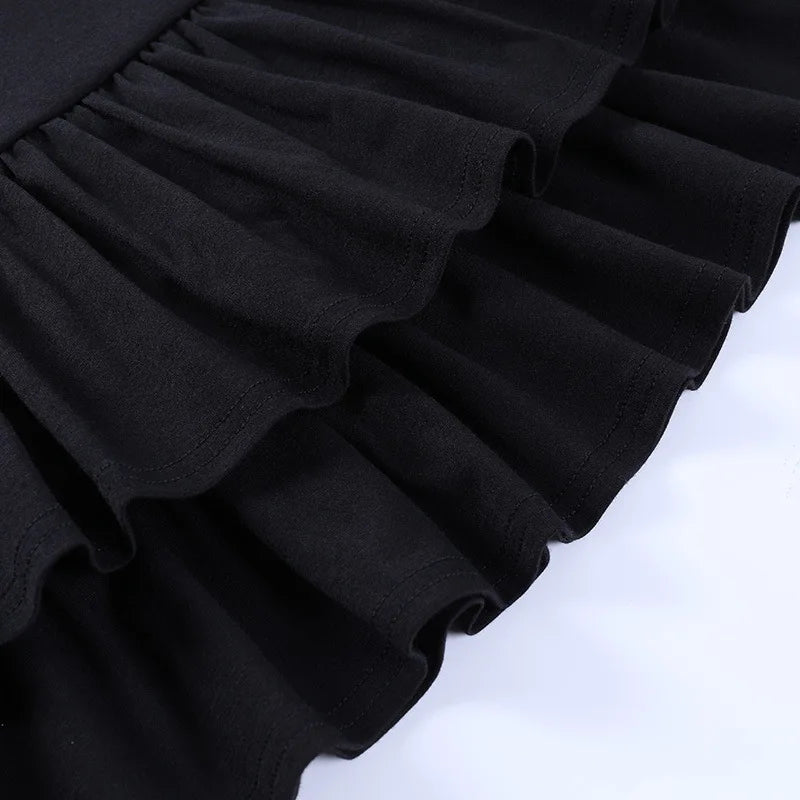 Women Goth Bandage Mini Skirt