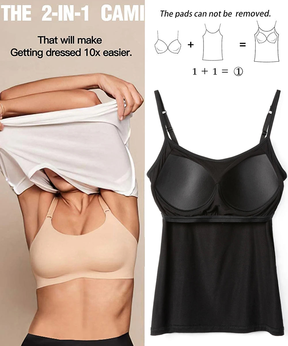 Cotton Shelf Bra Cami Pack