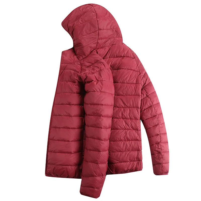 Men Heated Hooded Winter Parka