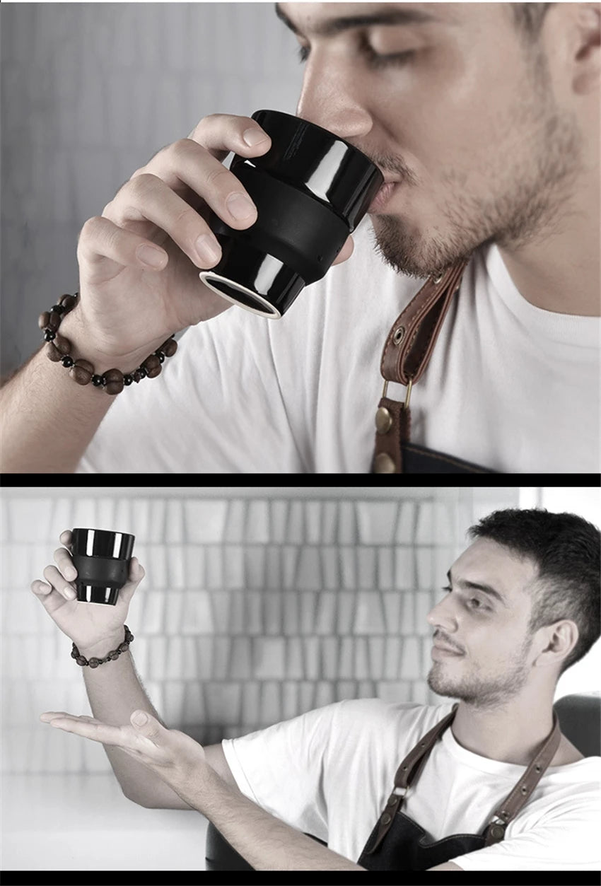 Barista Ceramic Couple Coffee Cups