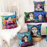 Mexican Girl Painting Pillow