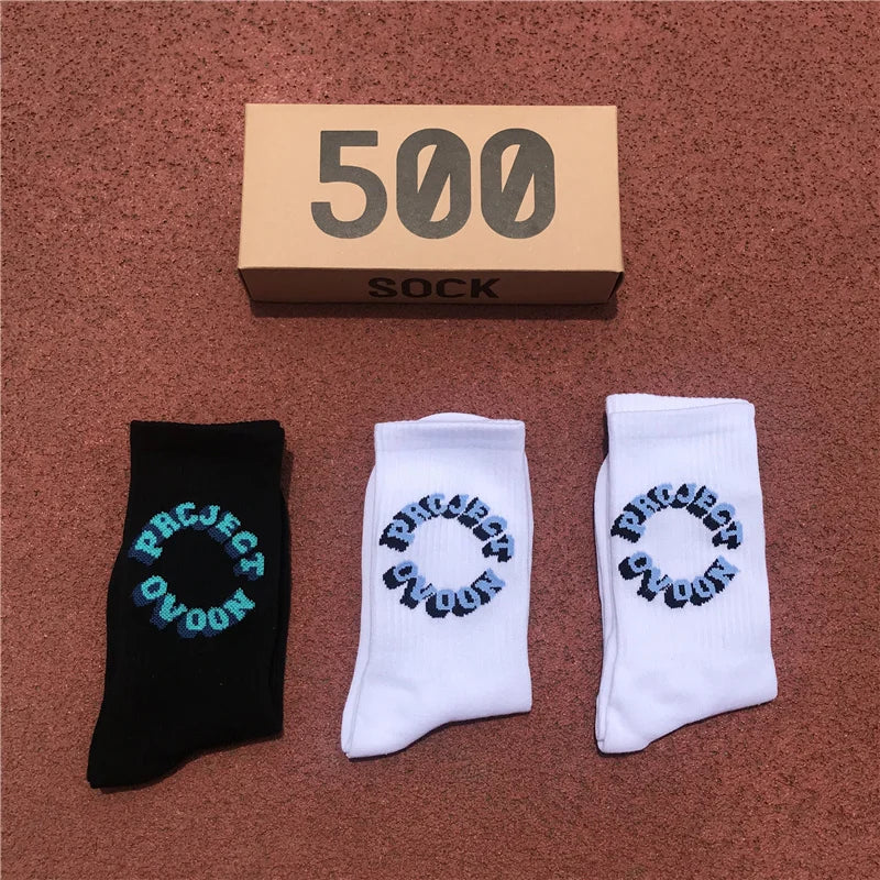 Men 3D Letter Socks 3 Pairs/Box
