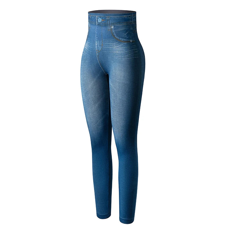 Women Printed Denim Leggings