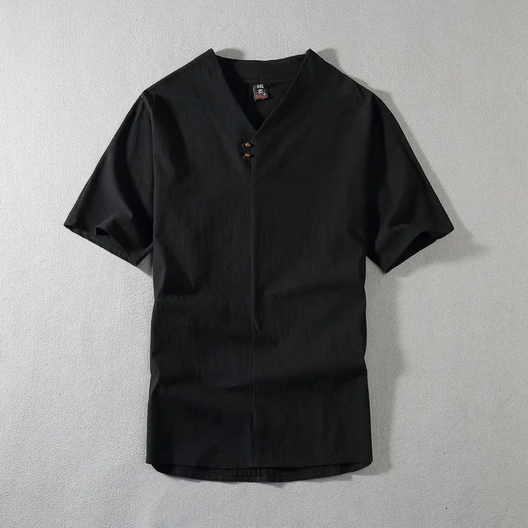 Men's Plus Size Linen Tracksuit Set