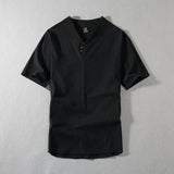 Men's Plus Size Linen Tracksuit Set