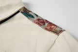 Trendy Women’s Oversized Jean Jacket with Lace Patchwork