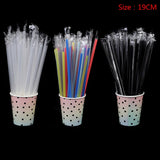 100pcs Clear Disposable PP Straws