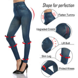 Women Printed Denim Leggings