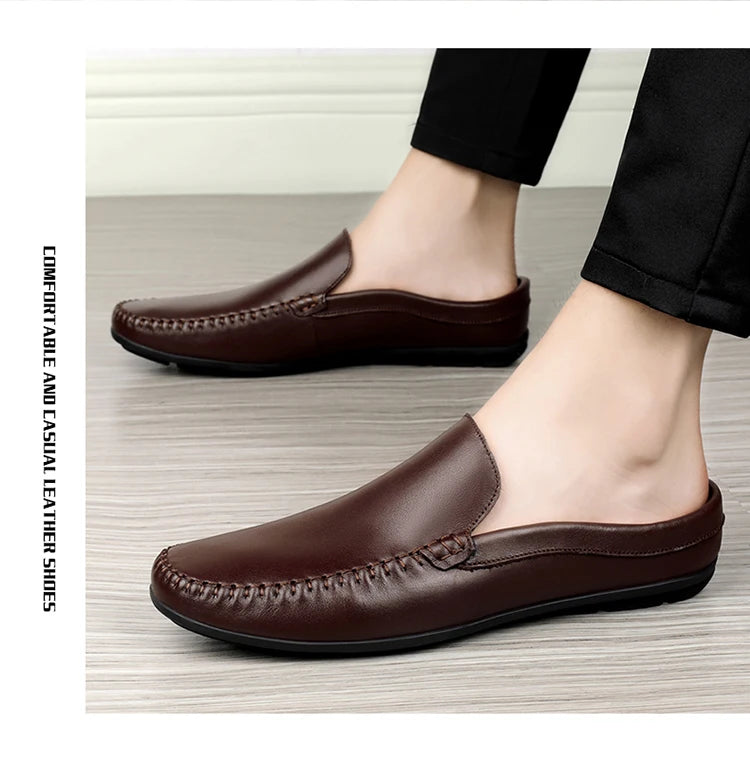 Men’s Summer Leather Mules