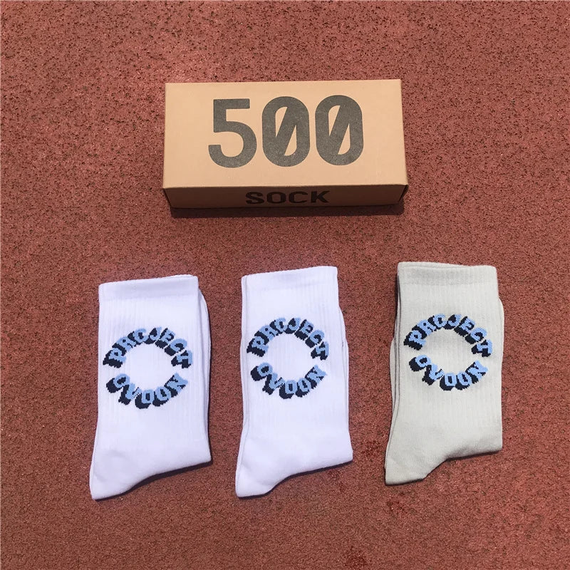 Men 3D Letter Socks 3 Pairs/Box