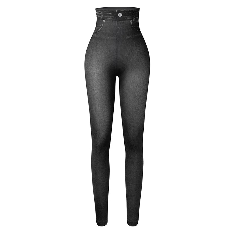 Women Printed Denim Leggings