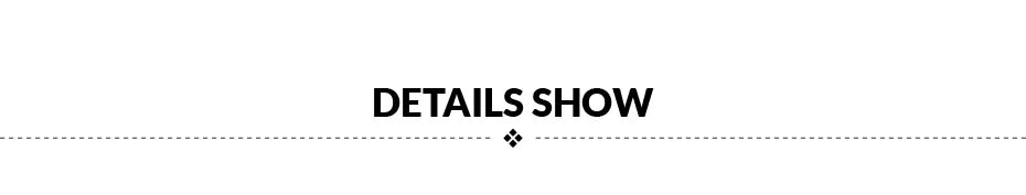 Text banner reading 'Details Show' for product features and specifications.