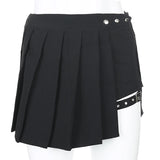 Women Plaid Gothic Half Skirt