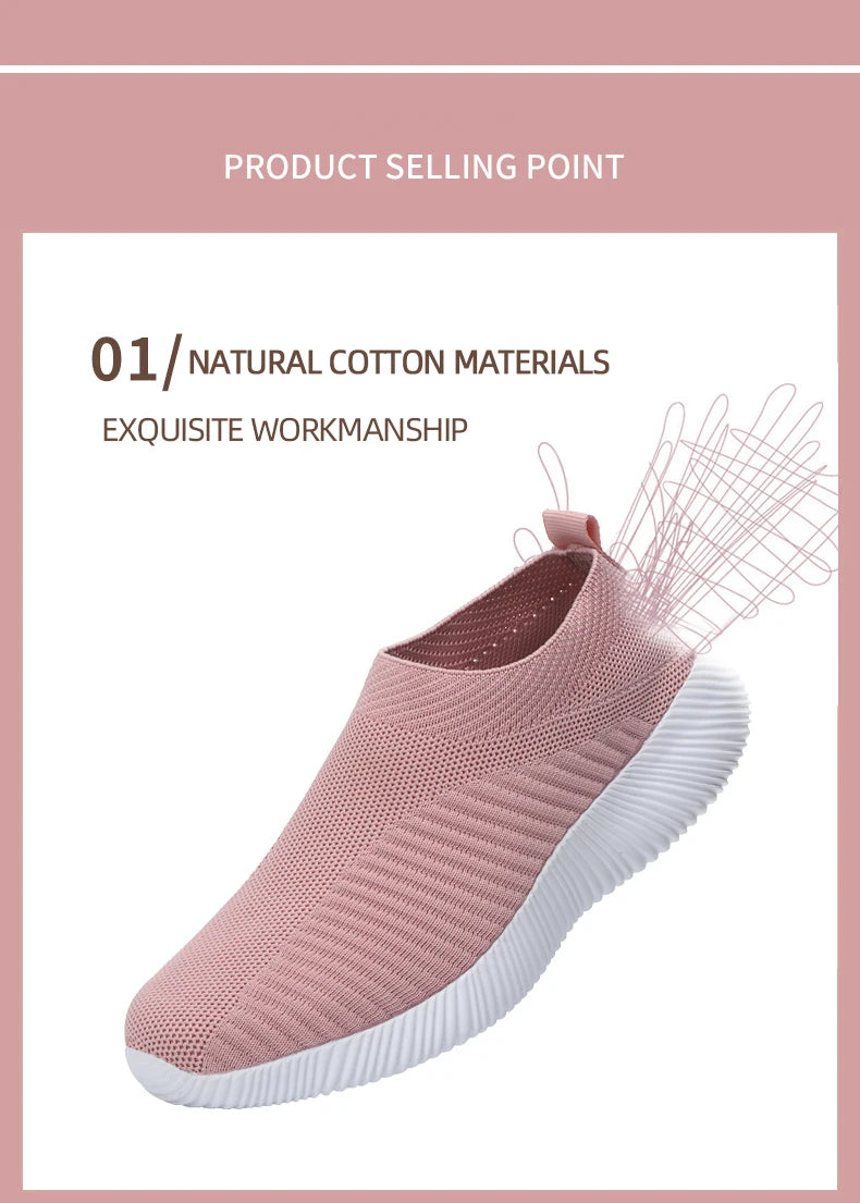 Women's Vulcanized Slip-On Sneakers