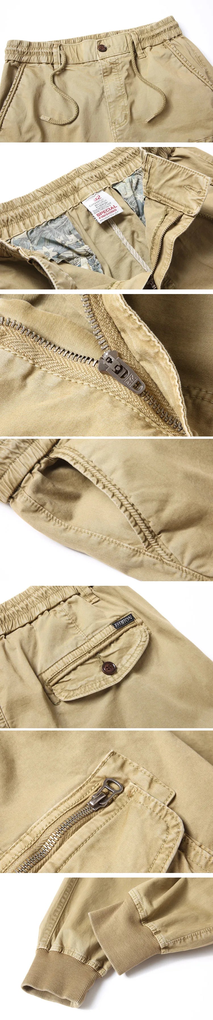 Men's Plus Size Cargo Jogger Pants – Cotton Full Length