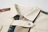 Trendy Women’s Oversized Jean Jacket with Lace Patchwork