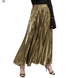 Women Gold Swing Maxi Skirt