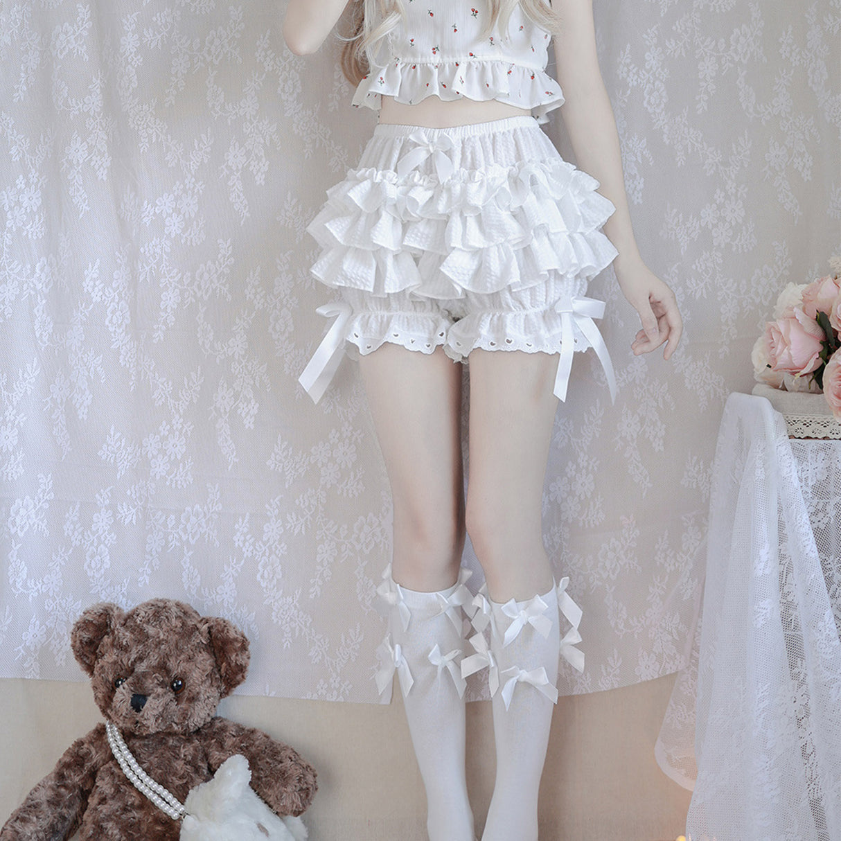 Women's Lolita Lace Pumpkin Shorts