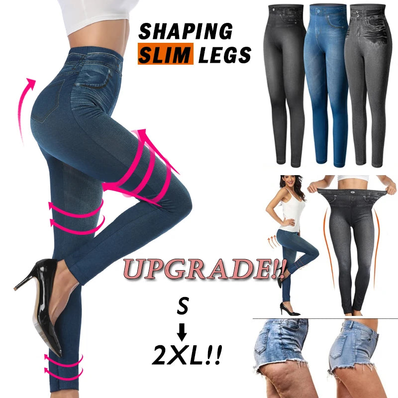 Women Printed Denim Leggings