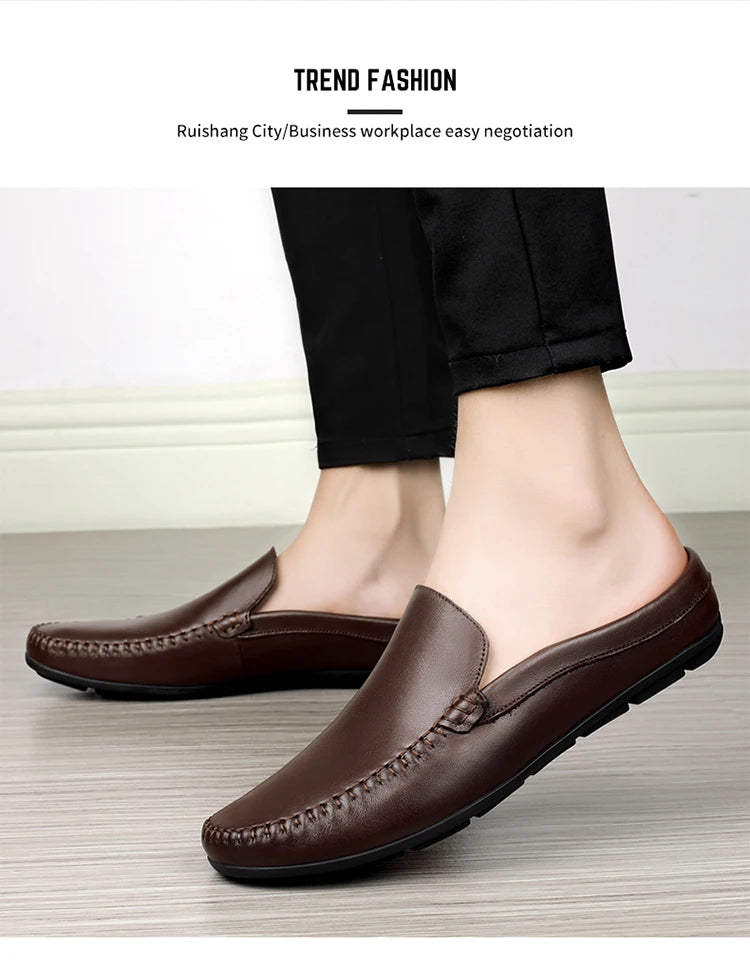 Men’s Summer Leather Mules