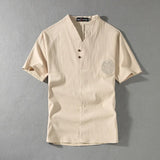 Men's Plus Size Linen Tracksuit Set