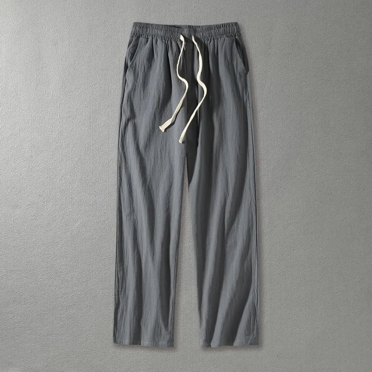 Men's Plus Size Linen Tracksuit Set