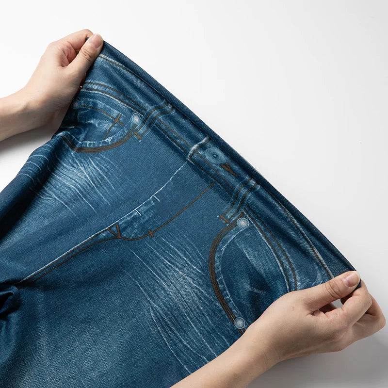 Women Printed Denim Leggings