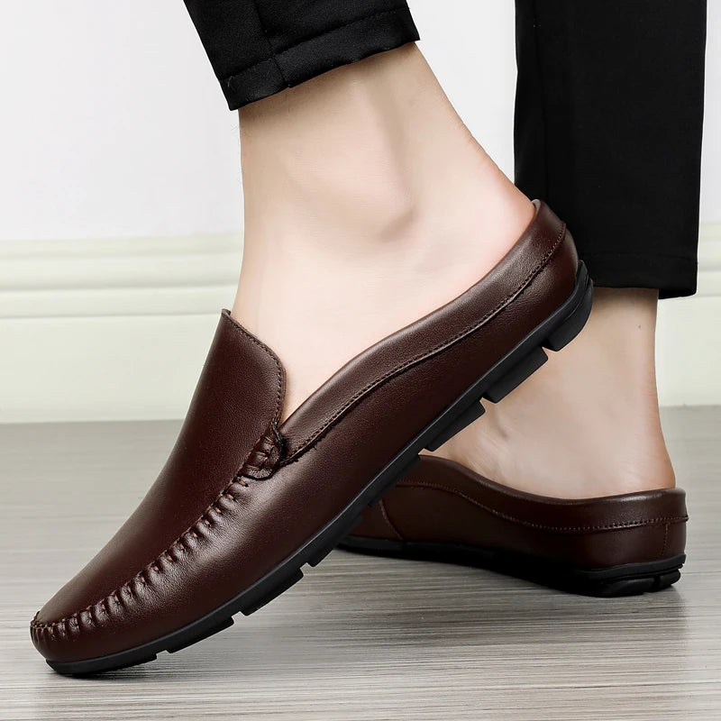Men’s Summer Leather Mules