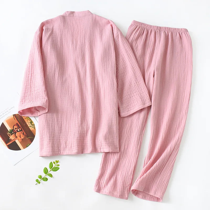 Women Cotton Japanese Kimono Pajama