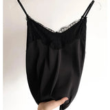 Women Lace Silk V-Neck Tank