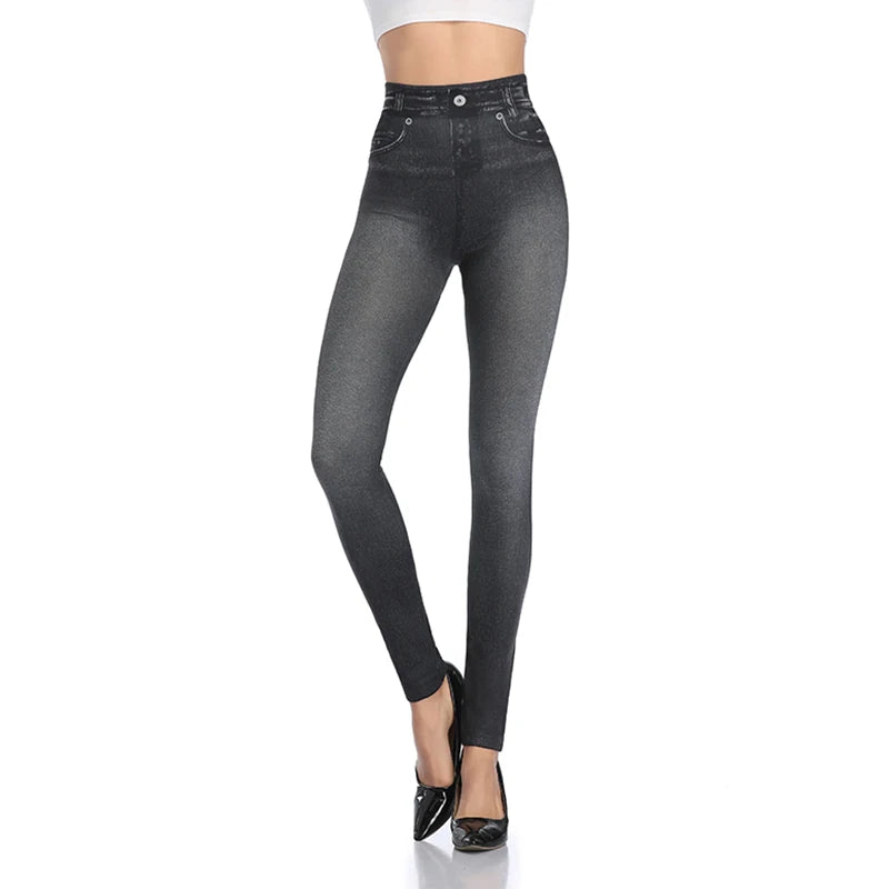 Women Printed Denim Leggings