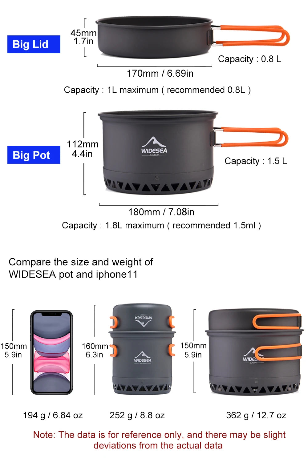 Widesea Camping Cookware Set