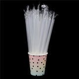 100pcs Clear Disposable PP Straws