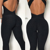 FlexFemme™ – Backless Halter Fitness Jumpsuit (Breathable, Sculpting & Supportive)
