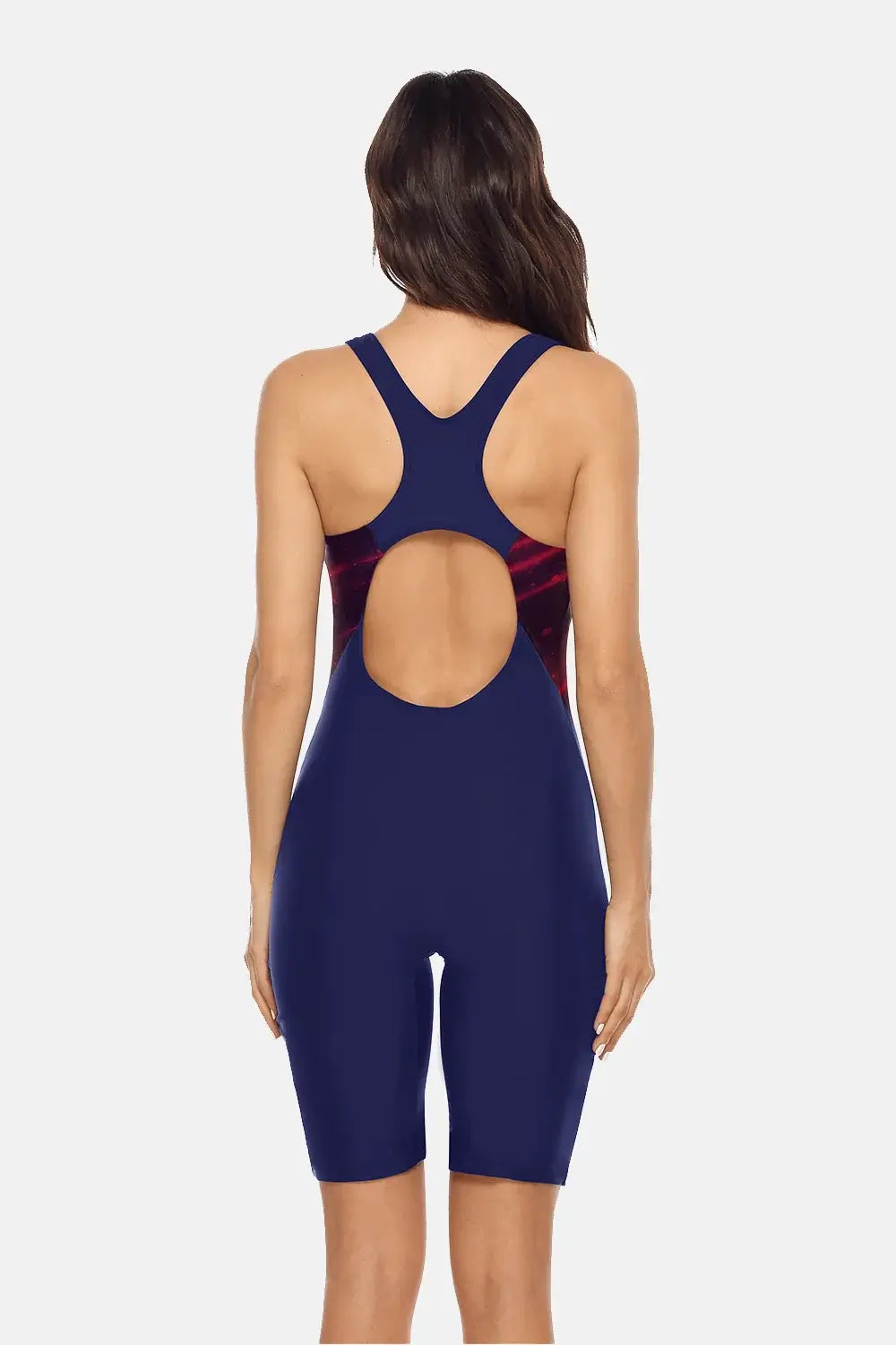 Women Knee-Length Sports Swimsuit