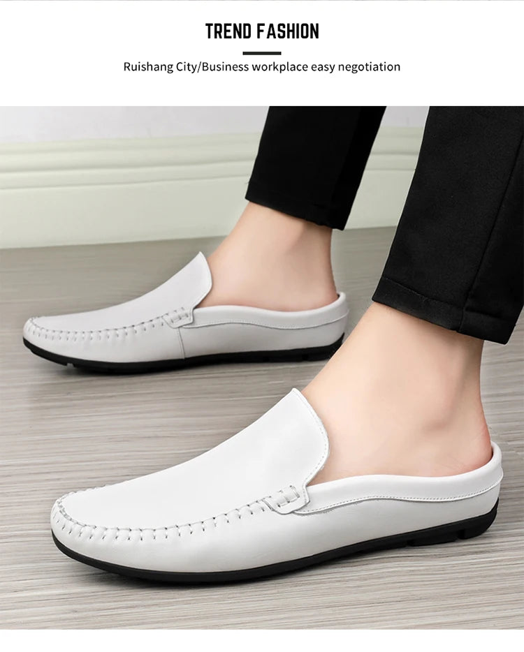 Men’s Summer Leather Mules