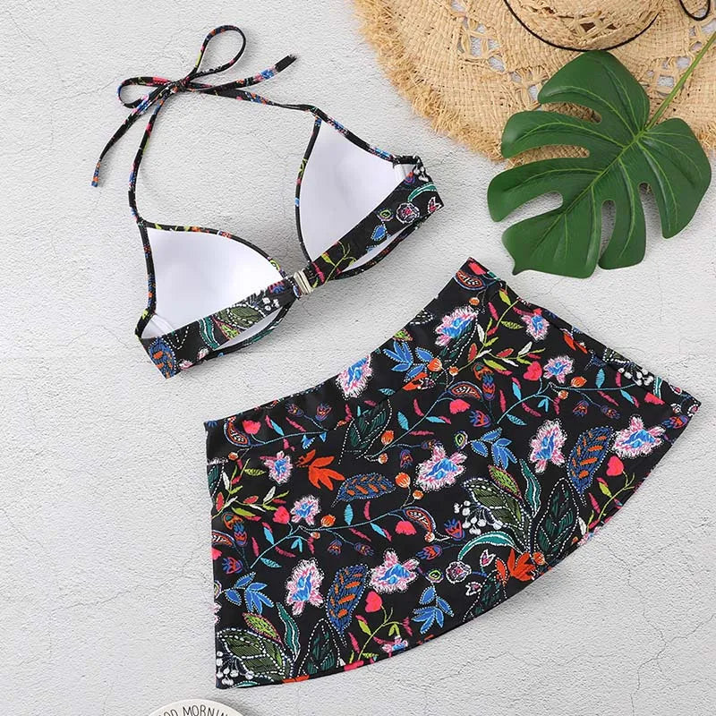 Push-Up Bikini With Skirt