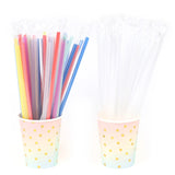 100pcs Clear Disposable PP Straws