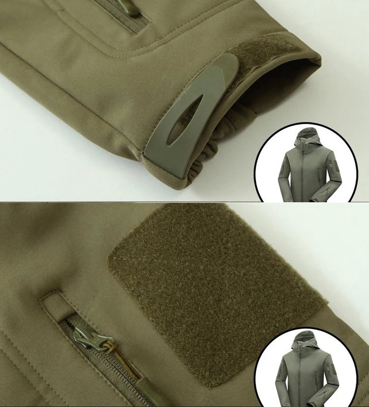 Men Softshell Fleece Waterproof Jacket