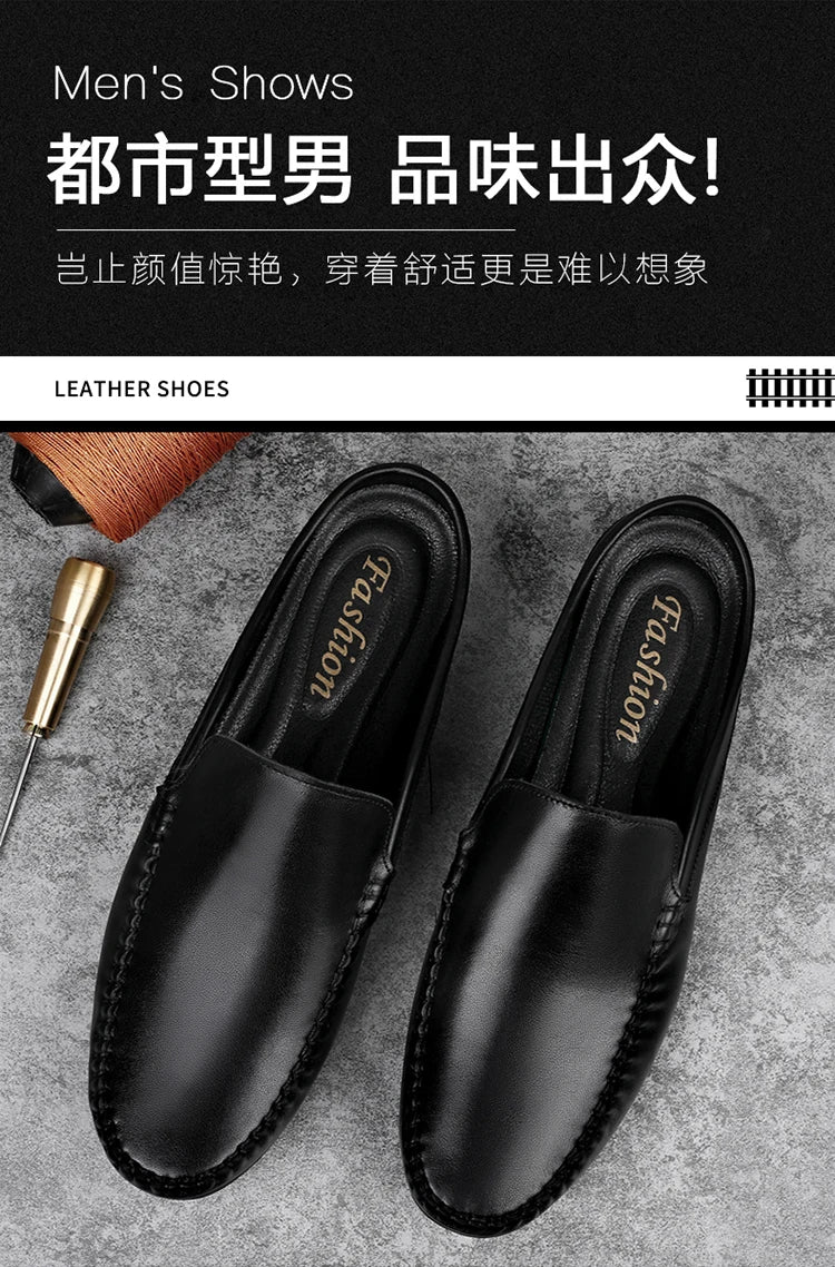 Men’s Summer Leather Mules
