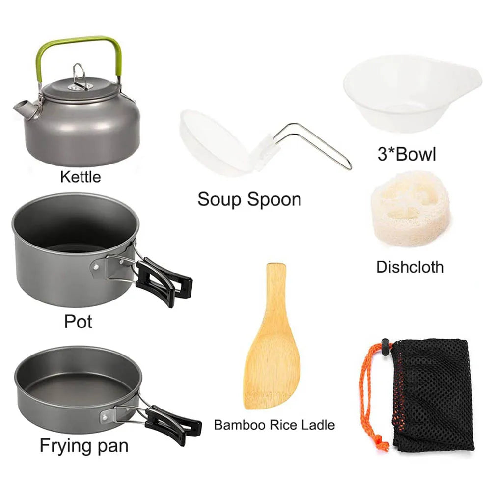 Camping Cookware Kit Set