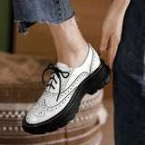 Women Cow Leather Oxfords – 2025