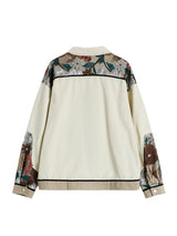 Trendy Women’s Oversized Jean Jacket with Lace Patchwork