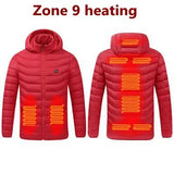 Men Heated Hooded Winter Parka