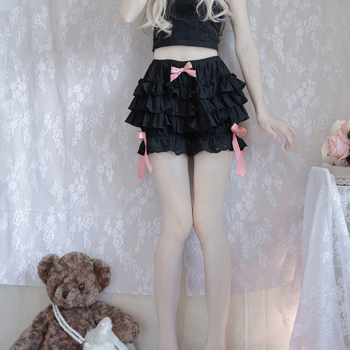 Women's Lolita Lace Pumpkin Shorts