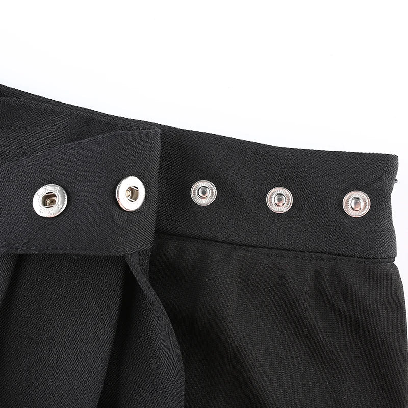 Women Plaid Gothic Half Skirt