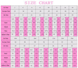 Size chart for women's dresses showing measurements in inches and centimeters for bust, waist, hips, and hollow to floor.