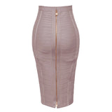 Women Candy Color Knit Skirt